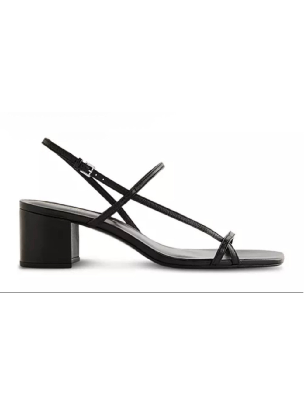 New Reformation Black Serenity Bare Sandals 8.5 - Picture 3 of 8